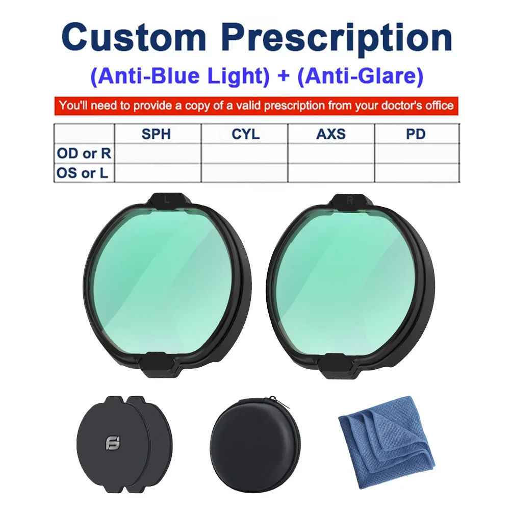 Tahnuhna Neue Magnetische Linse Für PSVR2 VR Rezept Linsen Angepasst Anti-blau Anti-reflektierende Myopie Gläser für PS VR2 Zubehör 6