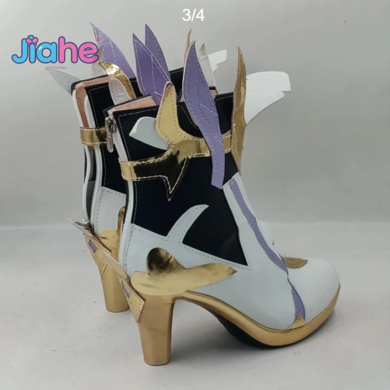 أزياء سبينا أستيرا التأثيرية لعبة هونكاي إمباكت 3 للرجال والنساء أحذية جلدية قصيرة للهالوين وعيد الميلاد بكعب عالٍ جديد #3