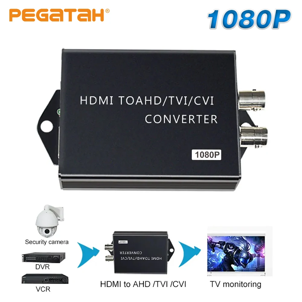 2MP Camera HD Video Converter to AHD /TVI /CVI Video 1080P Support NTSC PAL