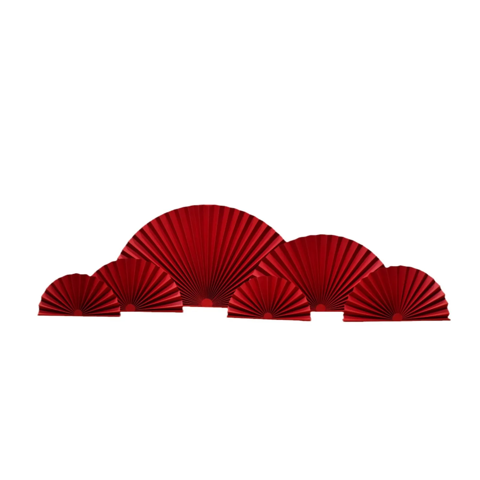 New Year's Spring Festival Fuzi pendant, Chinese red grille, arch window layout, props, shopping mall display