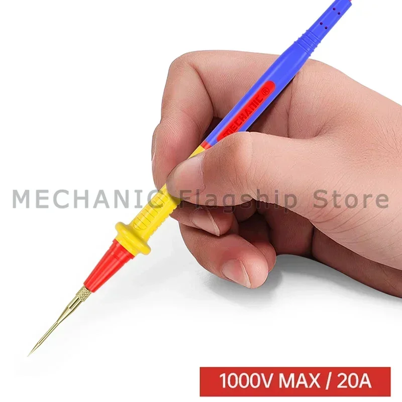 Multimeter Pen MECHANIC RP4 Universal Stainless Steel Gauge Pen Interchangeable Tip Probe Test Pen for Multimeter Accessory