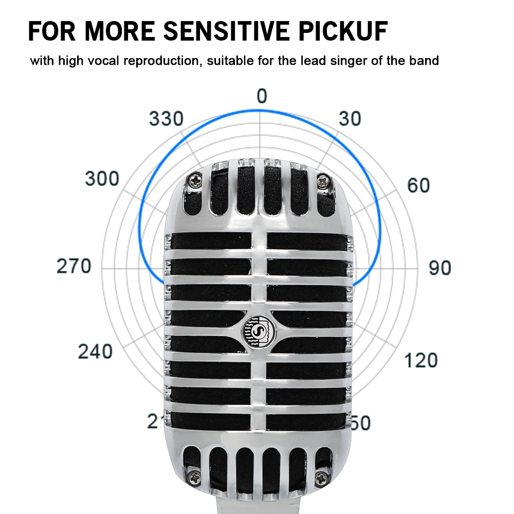 LEUS LAC50 - 55SH Professional Wired Vintage Classic Microphone Dynamic Vocal Mic Microphone For Live Performance Karaoke