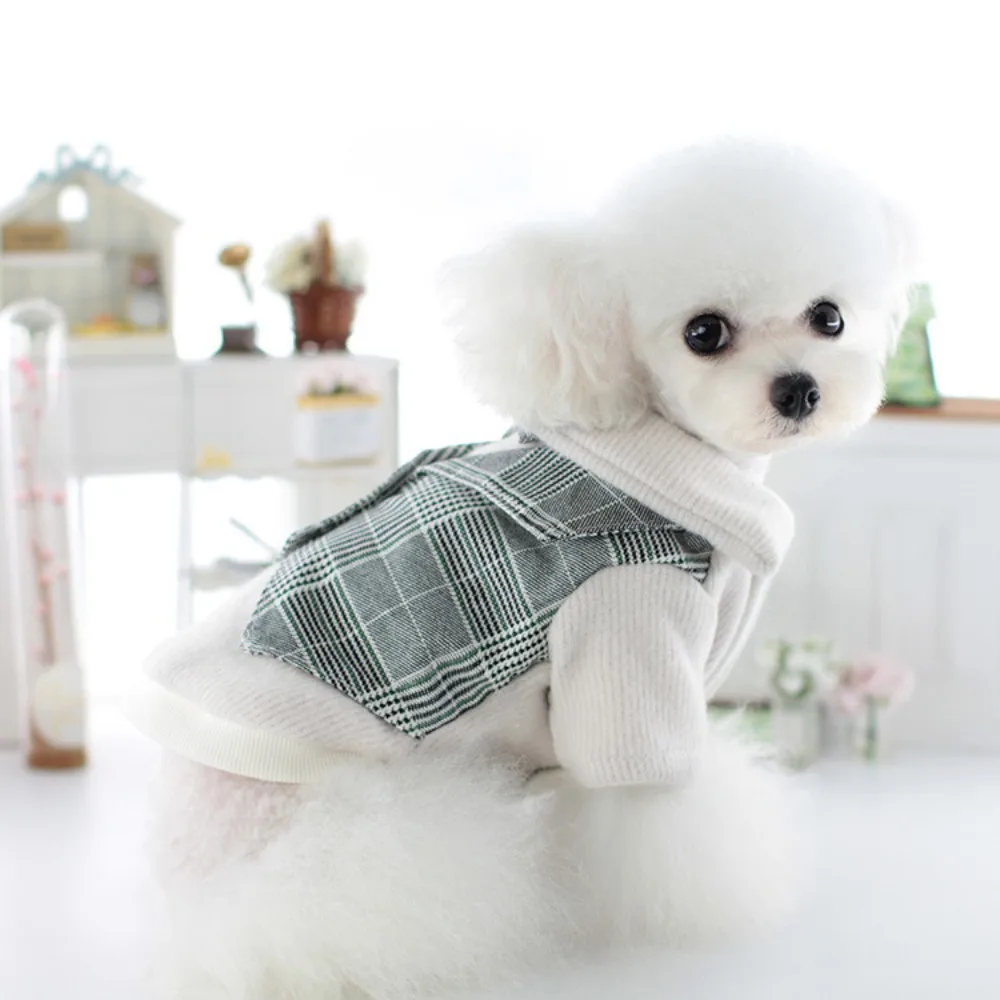 Pet Dog Winter Outfit Suit Cat Skirt Teddy Bear New Winter Pet Couple Outfit Puppy Clothes Designer Dog Clothes for Small Dogs