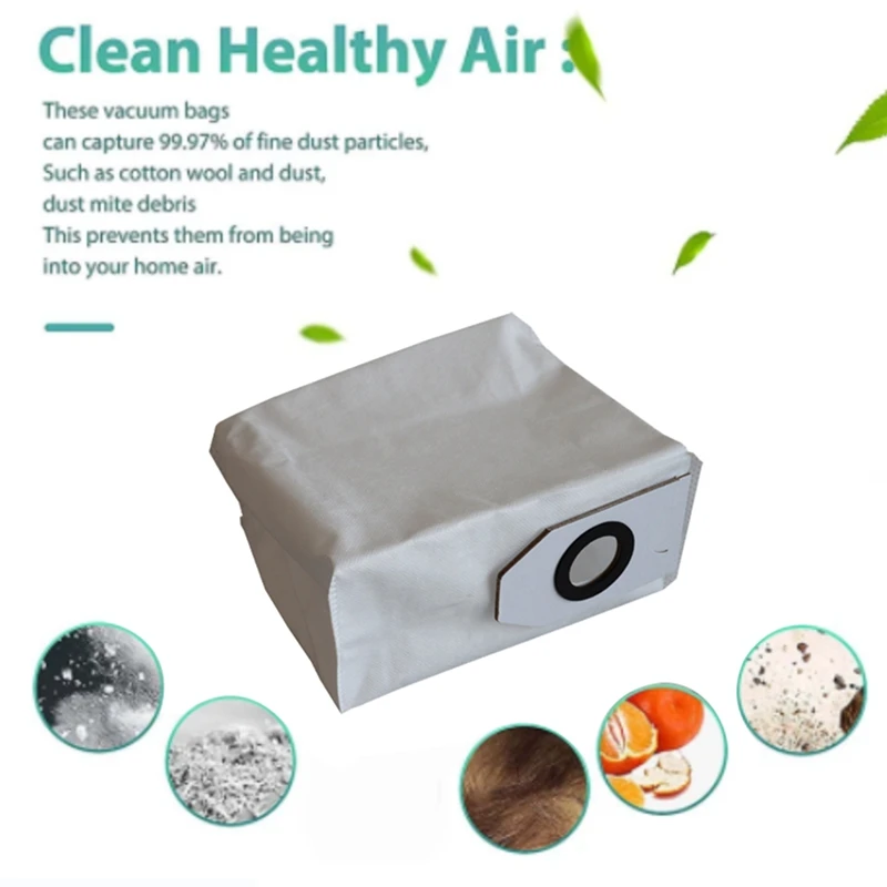 12 buah kantong debu putih non-tenun kain untuk Midea V12 V10 Aksesori penyedot debu Robot kantong sampah non-tenun