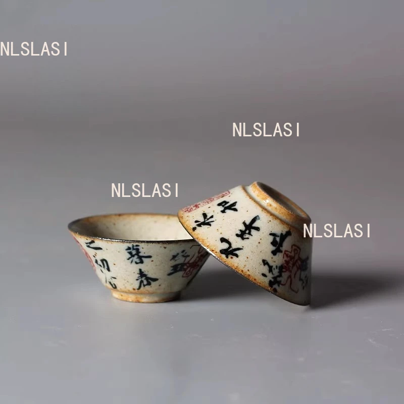 Tasse à thé peinte à la main de Jingdezhen, en porcelaine bleue et blanche, tasse à thé Kung Fu, petite capacité, ustensiles de boisson, tasse à thé antique Douli