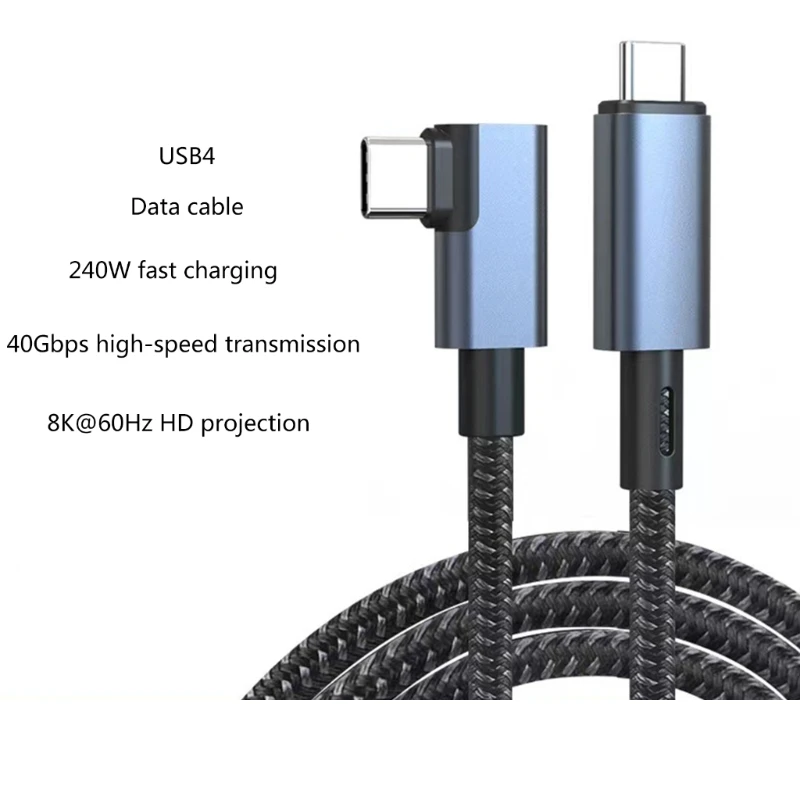 Durable USB 4 Cable Supports 8K Display 40Gbps Data Transfer 240W Charging USB C Cable for Phone 15Pro/15ProMax/15/15Plus Type C