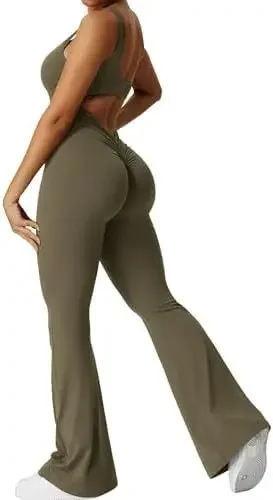 Haven-Combinaison de Yoga Slim Fit pour Femme, Tenue de dehors Moulante Sexy au Dos, pour Batterie, Printemps Été