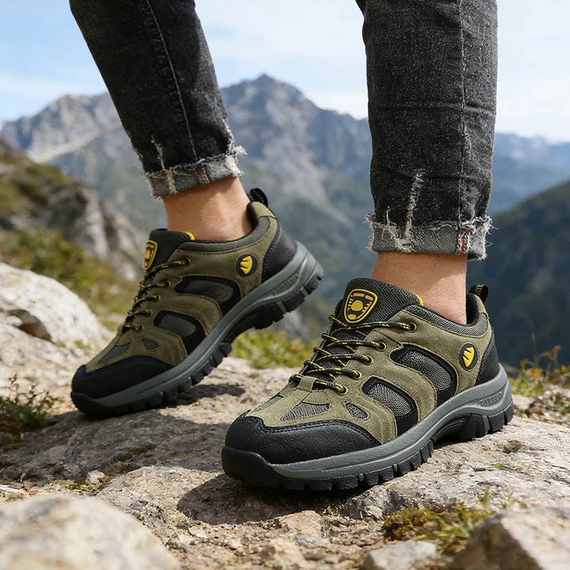 

New Men's Ankle Boots Fashionable Soft Soled High Top Sports Outdoor Versatile Casual Shoes Comfortable and Casual Hiking Shoes