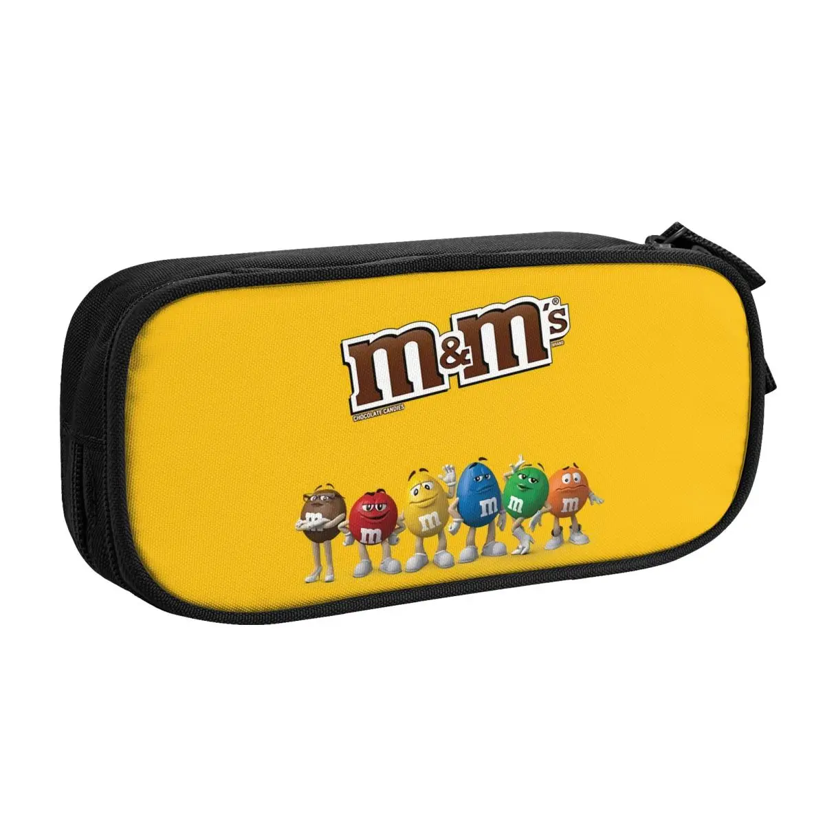 Imagem -02 - Estojo de Lápis de Feijão Chocolate da m & m de Grande Capacidade Acessórios Escolares para Menino e Menina Personalizado