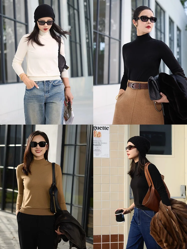 

Свитер King's Gift из премиальной шерсти, вязаный, с круглым вырезом, универсальный, для повседневной носки, женский, модный, осень 2024, 100% шерстяная смесь