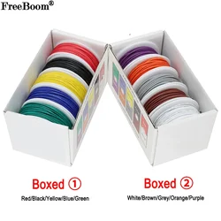 UL1007 Wire（5 Colors Mix Kit）PVC Insulation Tinned Copper Cable 30 28 26 24 22 20 18 16 AWG Stranded Electrical Line PCB Wire