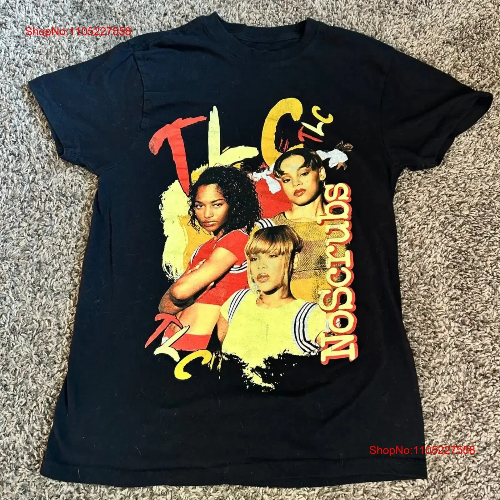 TLC لا الدعك تي شيرت للجنسين صغير أسود موسيقى الهيب هوب خمر غسلها الشارع الشهير مصمم الملابس أنيقة تنوعا قليلا #1