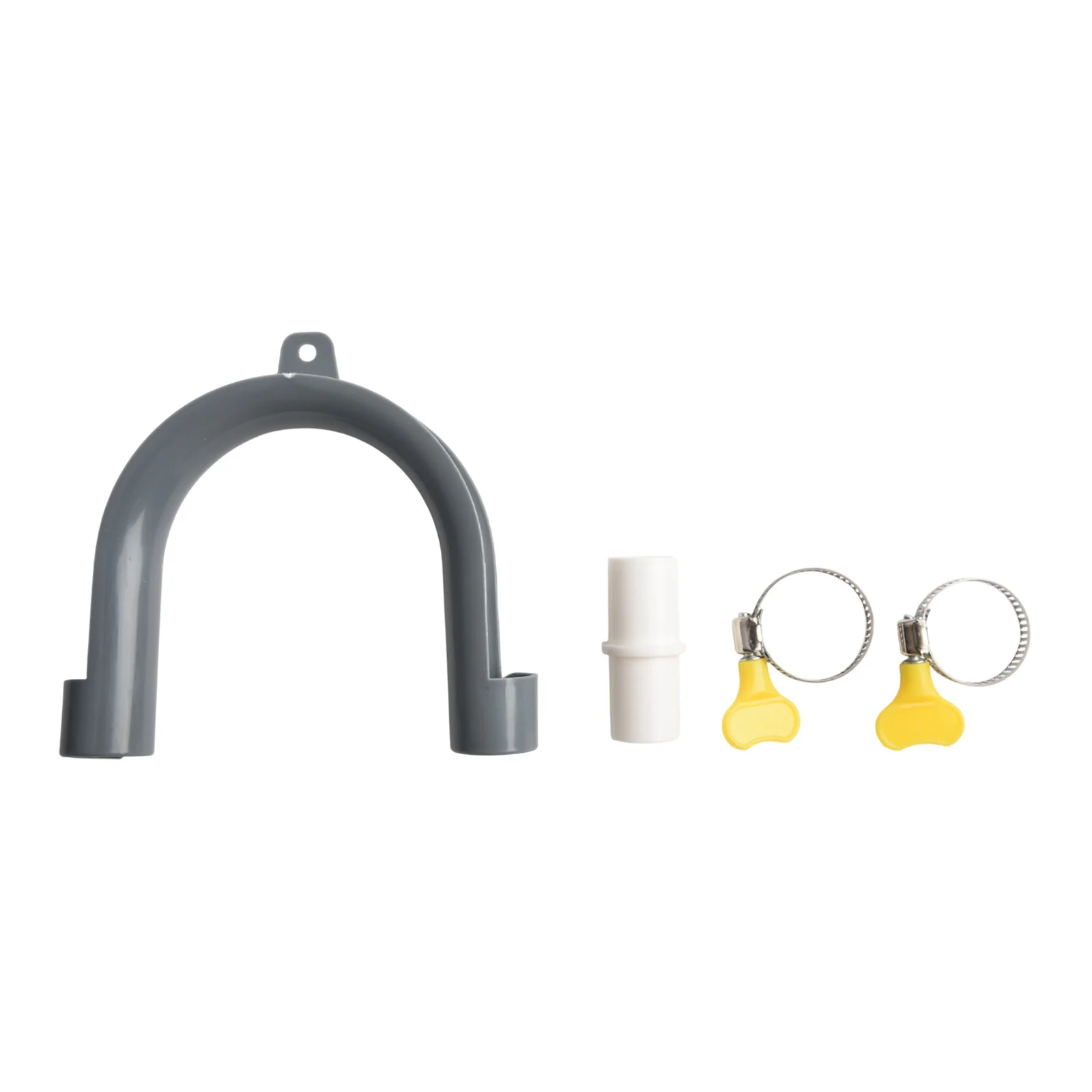 Kit Stainless Steel Hose Holder Clamps Drain Hose Extension Fitting Extension Kit U Shaped Hose Bracket Optimal Position Plastic