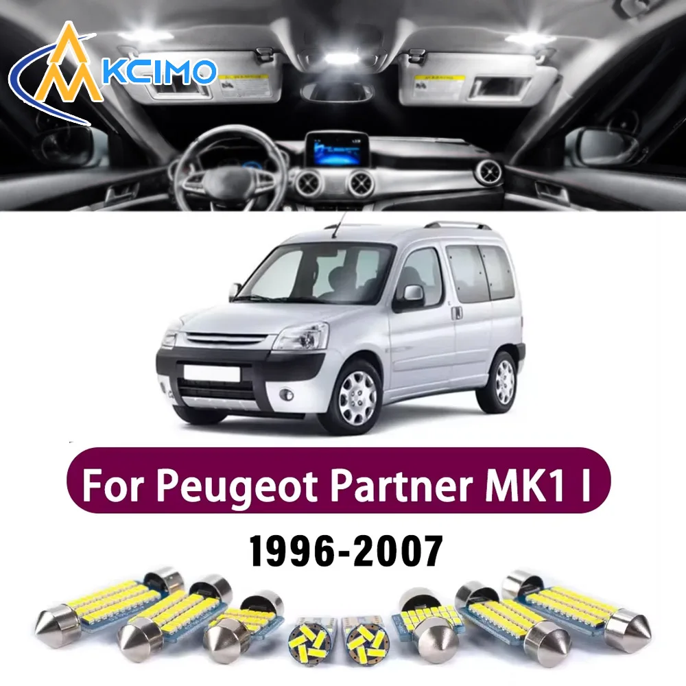 High-Quality Light Bulb Suitable For Peugeot Partner MK1 I 1996-2007 Premium Bright Interior Dome Trunk Mirror Safer LED Lights