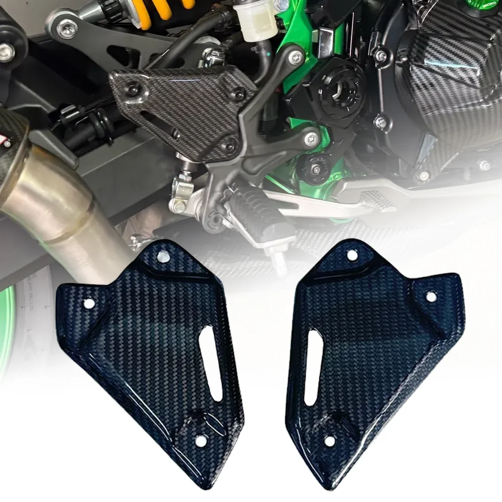 

Z900 Carbon Fiber Motorcycle Accessories Footrest Heel Guard Cover Rearsets Foot Rest Peg Protector For KAWASAKI Z900 2017-2024