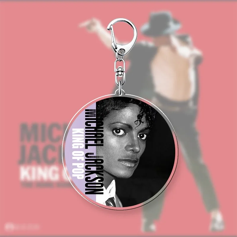Double-sided Acrylic Keychain, Michael Jackson Pendant