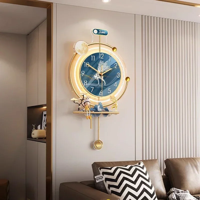 Luxury Aesthetic Wall Clocks Led Silent Design Xenomorph Bedrooms Living Room Wall Watch Nordic Reloj De Pared Home Decoration