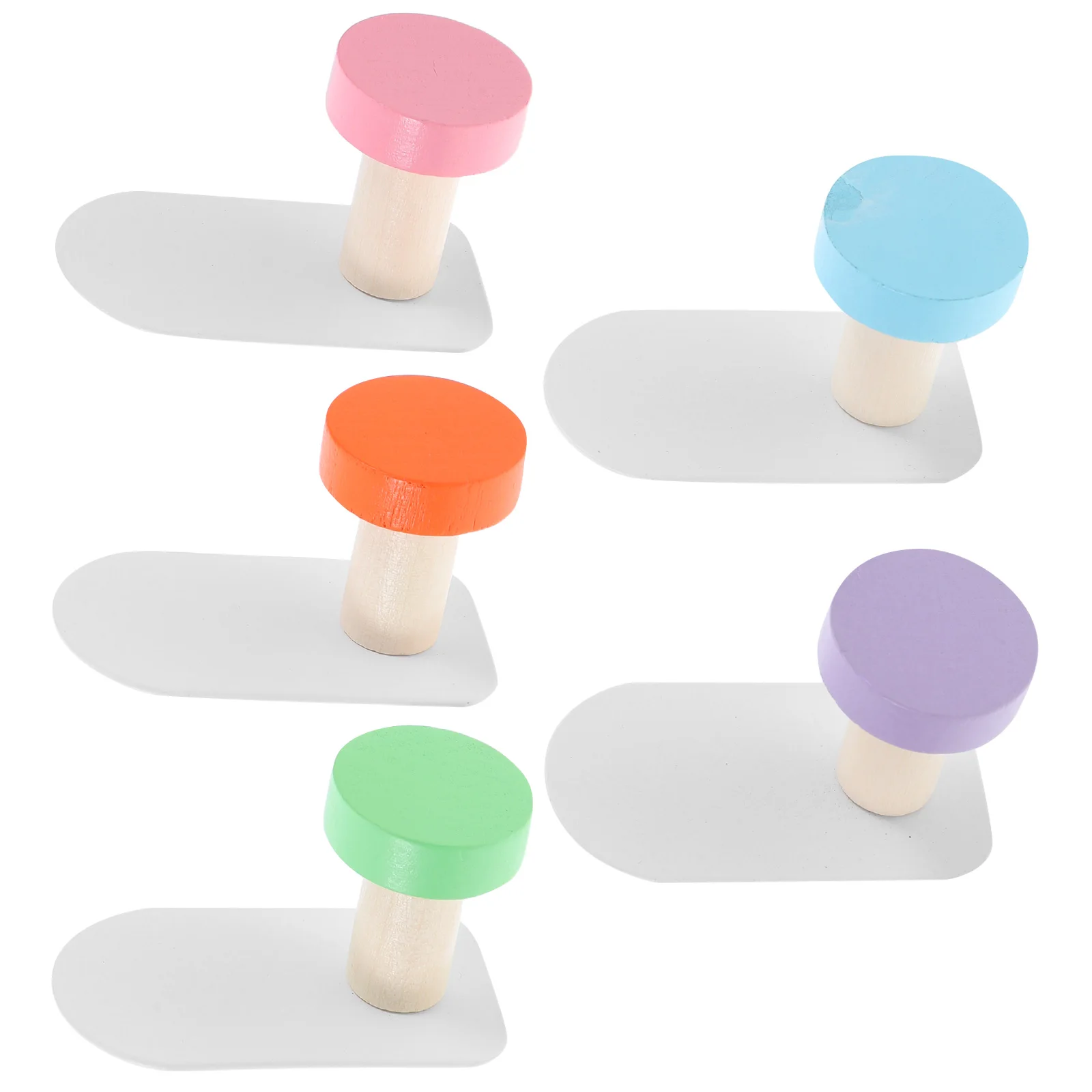 

5pcs Children Hooks Adhesive Wall Mount Coat Rack Colorful Kids Room Hat Bathroom Self Stick Hangers Strong Capacity