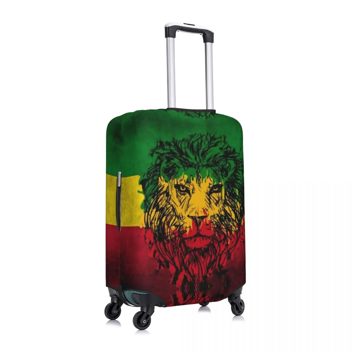 Custom Lion Of Judah Rasta giamaicano Reggae protezione della copertura dei bagagli divertente Rastafarian Art Travel valigia Cover per 18-32 pollici