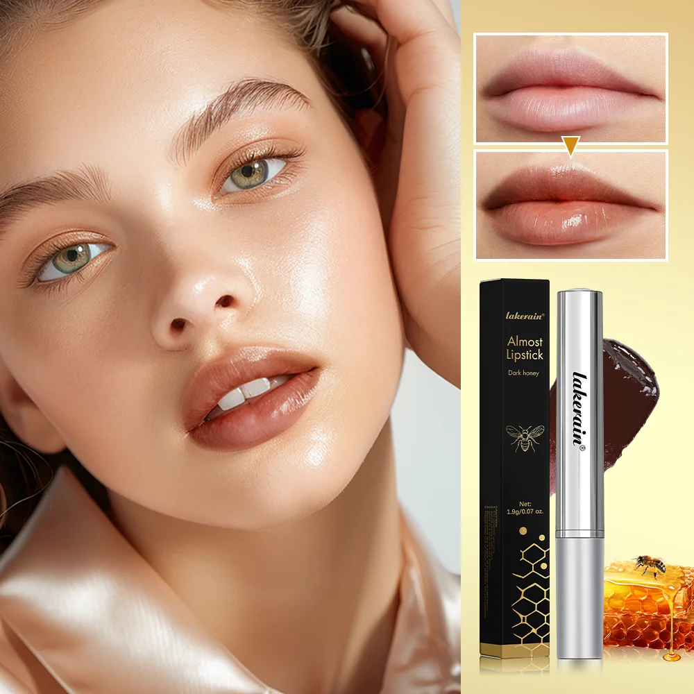 Bálsamo labial incoloro de miel negra, lápiz labial de larga duración, hidratante e higiénico, maquillaje nutritivo, cosméticos para el cuidado de