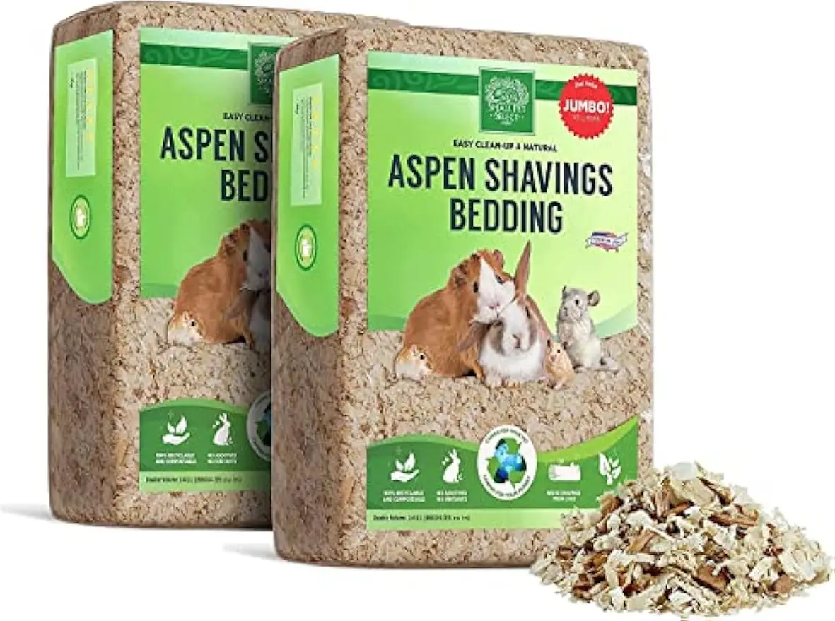 

Постельное белье Premium Natural Aspen для маленьких домашних животных, малопыльные и впитывающие, сделано в США, большой размер, 2 шт.