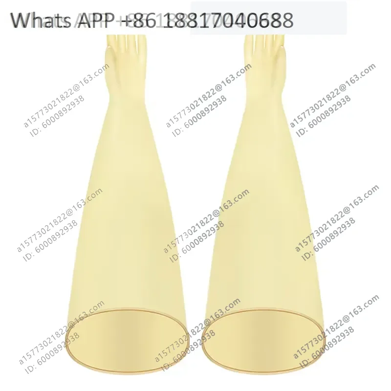 1PC for Battery Factory Chemical Glove Box Vacuum Operation Anaerobic Chamber Long Arm Latex Gloves