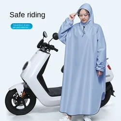 Motorcycle Raincoat with Oxford Sleeves Modern and Simple - Single-Piece Fashionable Raincoat for Electric Bikes and Motorcycles