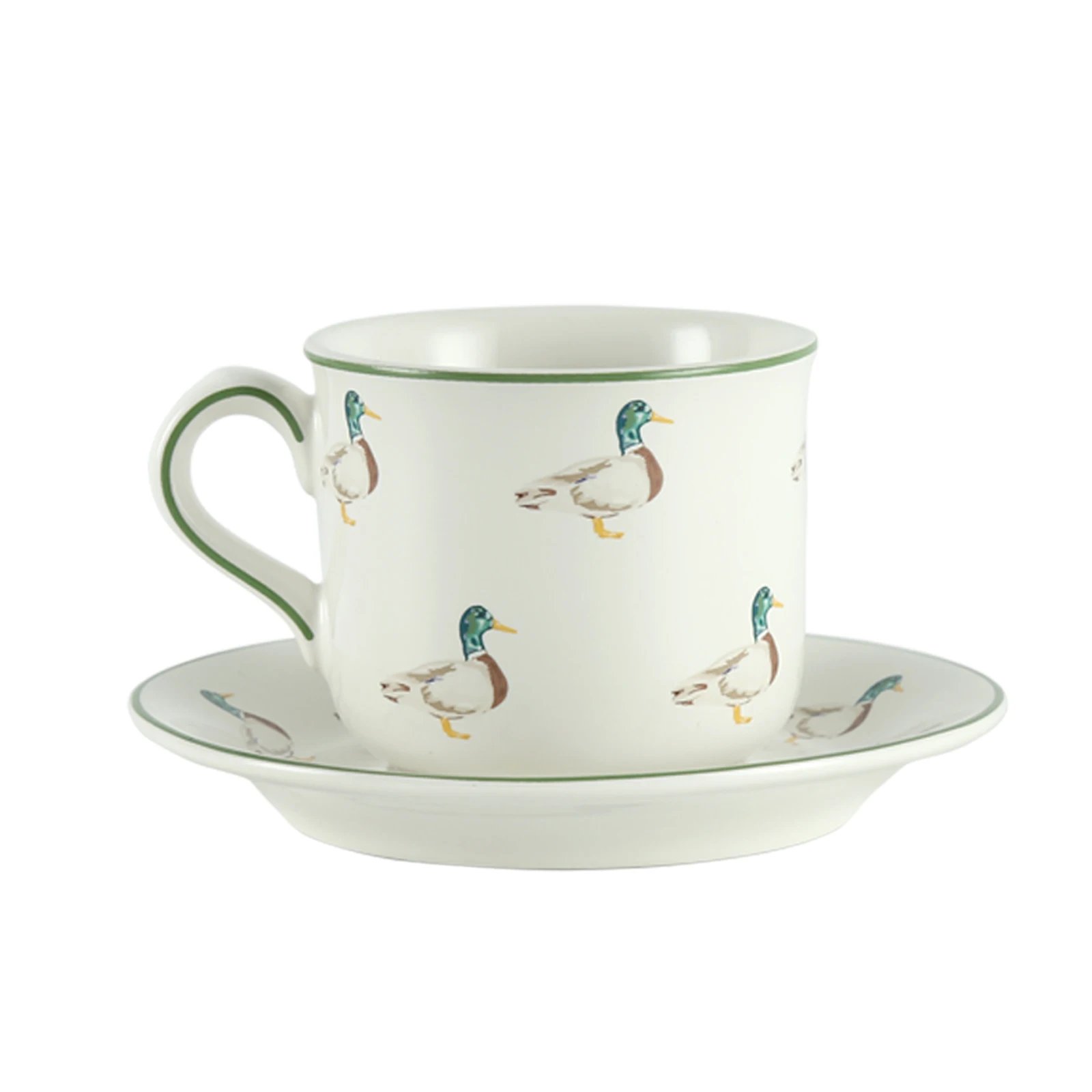 

Керамическая кружка для кофе London Pottery, 220 мл, в форме утки, в стиле фермерского дома, с блюдцем, для чая