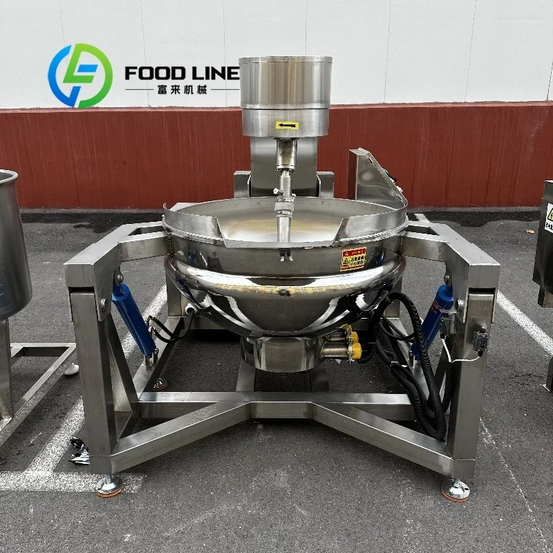 Automatic Tilting Planetary Food Processing Machine Stirrer Industrial Cooking Kettle for Dairy Products Factory Motor Bearing