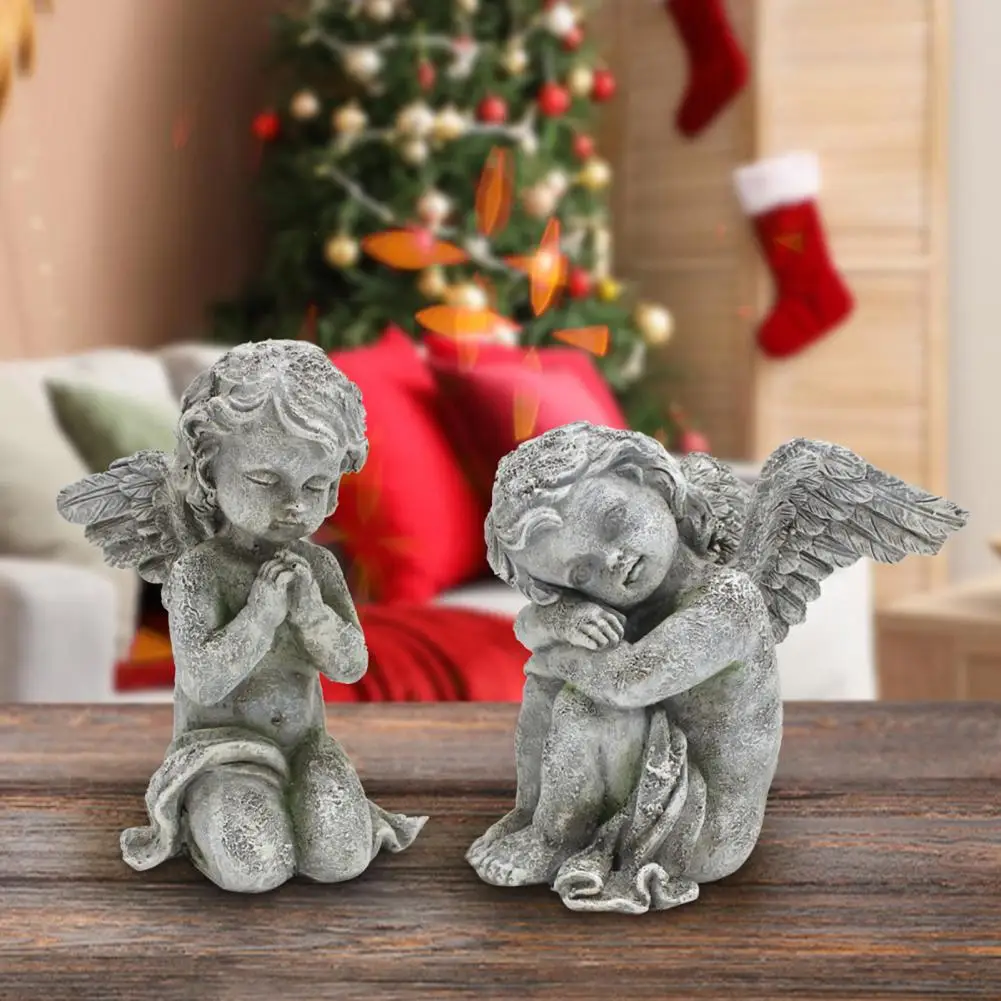 

Healing Angel Ornament Angel Ornament Adorable Cherub Statues Waterproof Uv Resistant Garden Decorations Indoor/outdoor