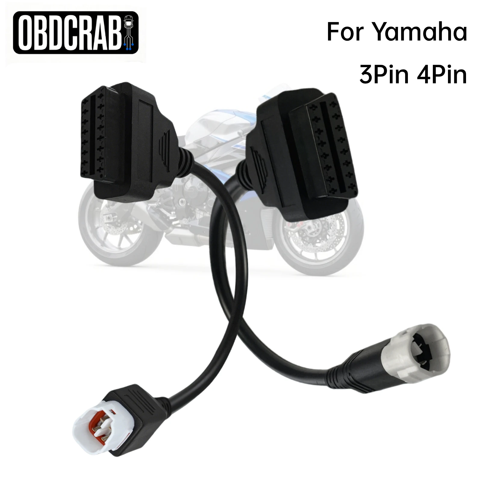 

Диагностический кабель OBD2 для мотоциклов Yamaha, 3-контактный/4-контактный разъем OBDII, совместимый с мотоциклами