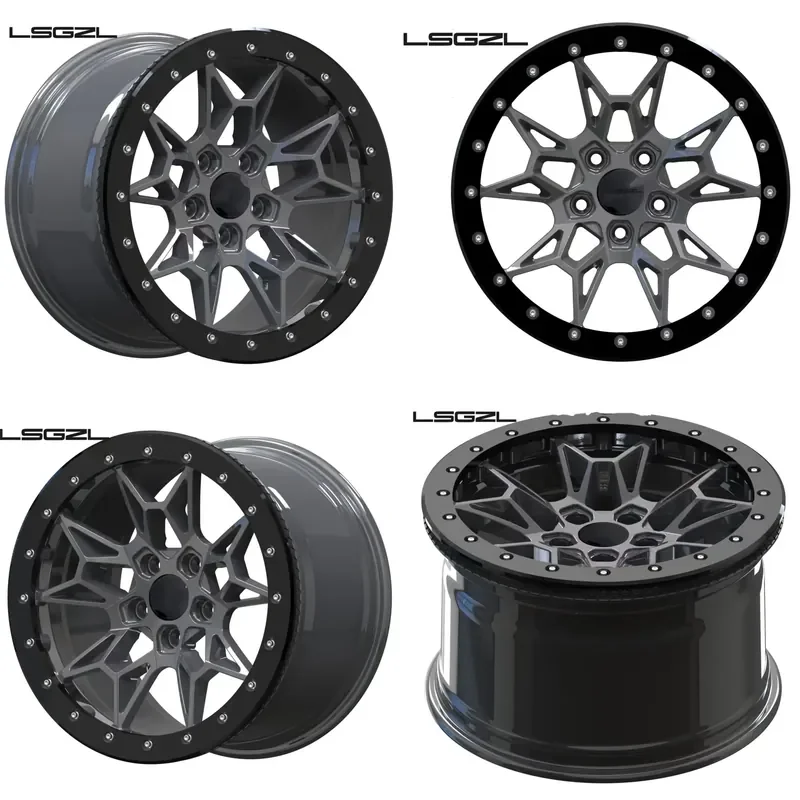 Rines Forjados Personalizados i LSGZL con Sistema Beadlock 5x130 5x114.3 5x112 5x127 Cóncavos de Aleación para Urus Q8 M5, Rines de Carreras y Todoterreno