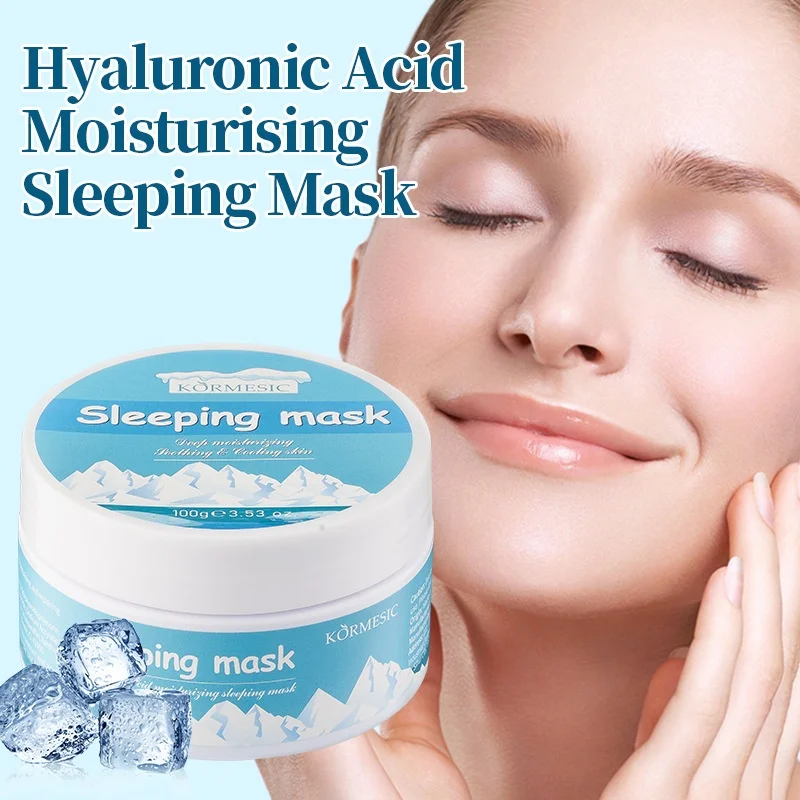 

100g Hyaluronic Acid Sleeping Mask, Contains Hyaluronic Acid, Glycerin and Other Skin-Friendly Ingredients, Deeply Moisturizes the Skin, Nourishes the Skin, Is Easy to Absorb and Non-Sticky.