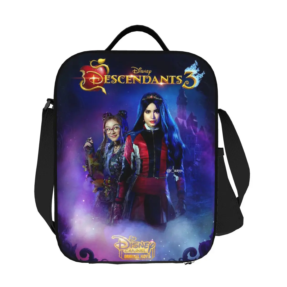 

Custom Audrey Mal And Evie Descendants Insulated Lunch Bags for Women Portable Cooler Thermal Food Bento Box Work School Travel