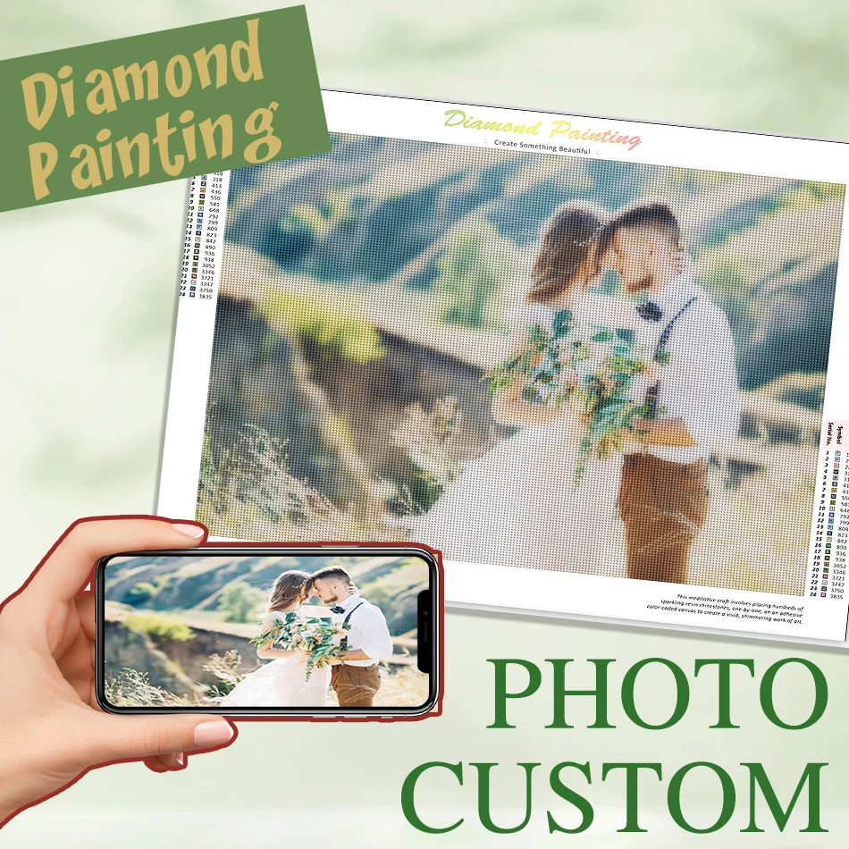 

Custom Diamond Painting Home Wall Art Decor Diy Crafts Full Round Flower Personalized portrait Diamond Picture Home Decor Gift