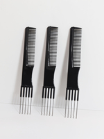 1/3pcs styling comb set, with stainless steel metal fork and fine toothed comb, special for real hair wigs
