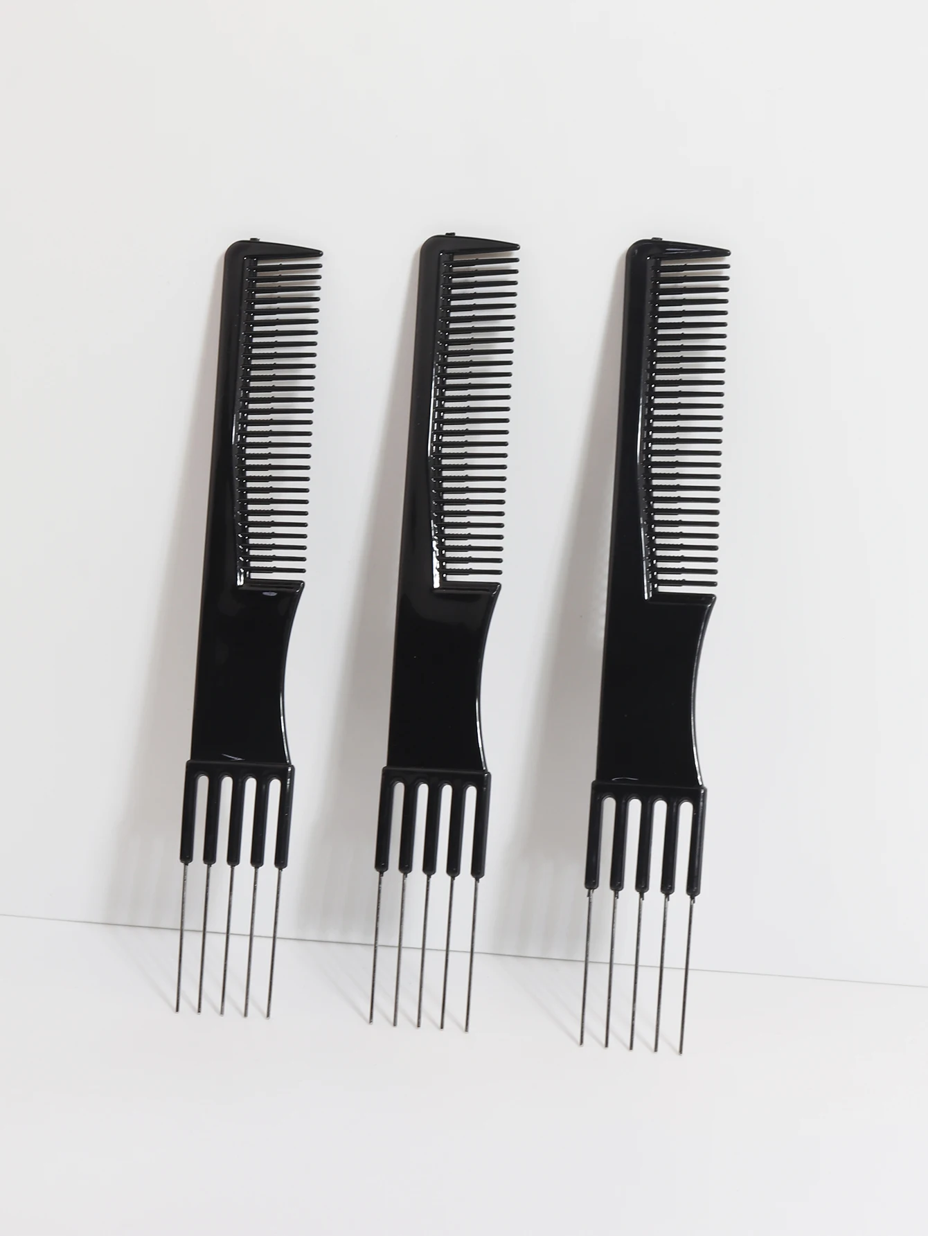 1/3pcs styling comb set, with stainless steel metal fork and fine toothed comb, special for real hair wigs