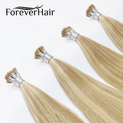 PARA SEMPRE O CABELO-Remy I Extensão Do Cabelo Humano, Dica Extensão Do Cabelo Humano, Queratina Bond, 0.8g, 100% Europeu, 16 