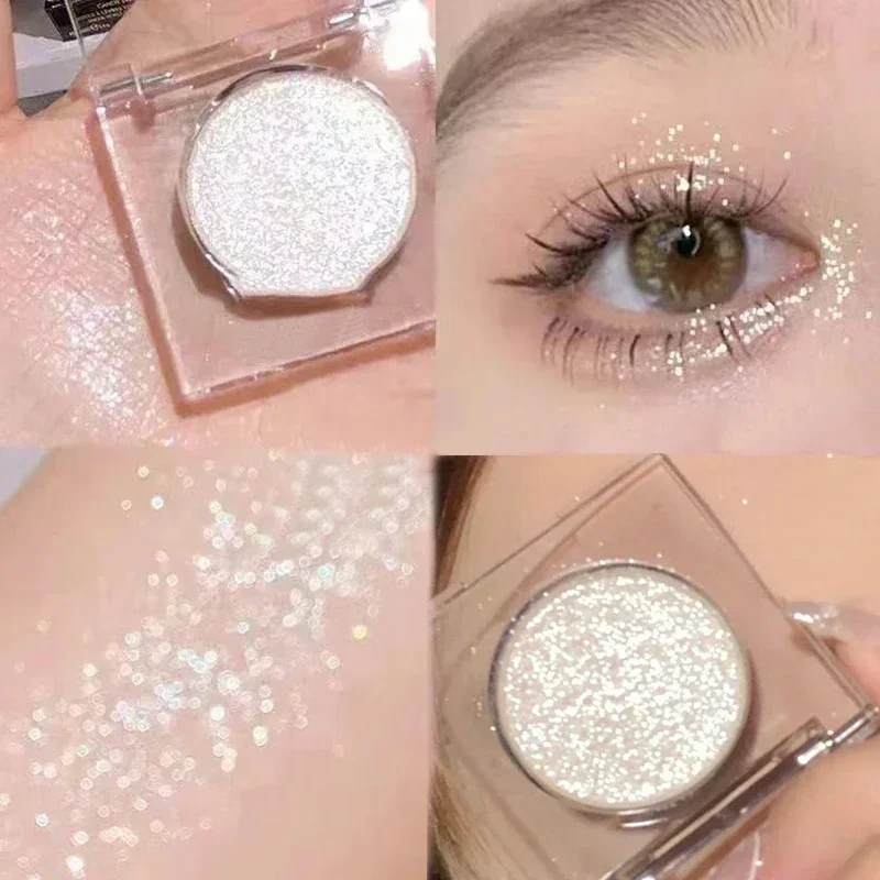 Fard à barrage scintillant pour les yeux, maquillage imperméable, ombre à barrage monochrome, surligneur pigmenté, cosmétiques scintillants