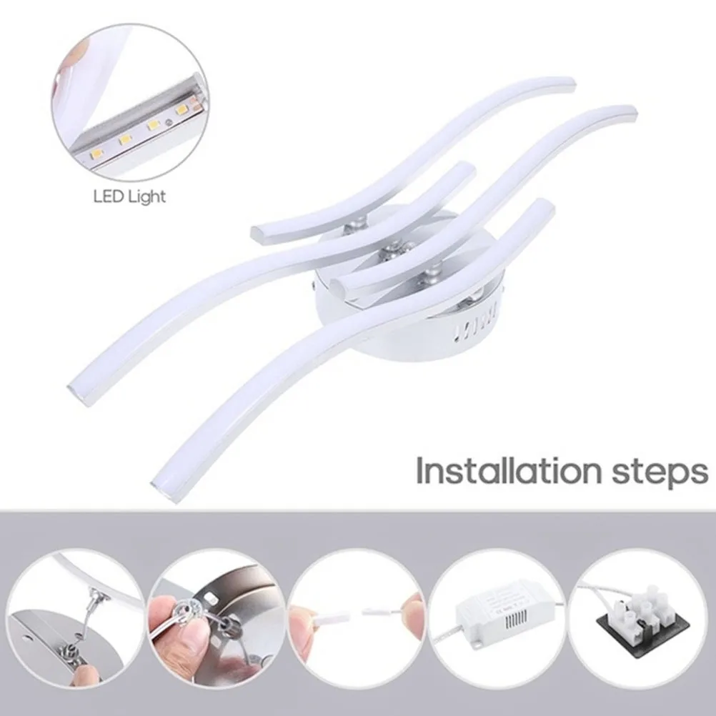 

1pc Ceiling Light Led Household Lamp For Living Room Bedroom Hotel Warm Light Decorative Lighting Wave Ceiling Lamp