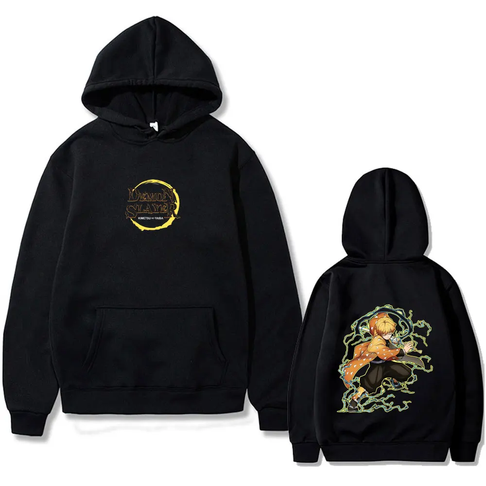 

Anime Demon Slayer Agatsuma Zenitsu Graphic Hoodie Men Women Casual Oversized Streetwear Male Vintage Fleece Cotton Sweatshirt
