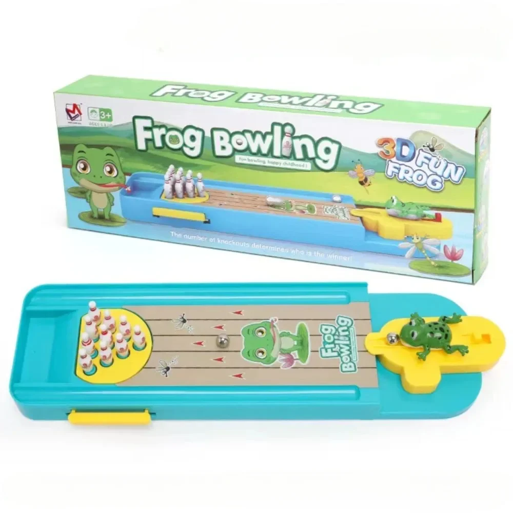 Frog Bowling Puzzle Interactive Desktop Game Table Bowling Pinball Launch Table Table Game Children's Toys