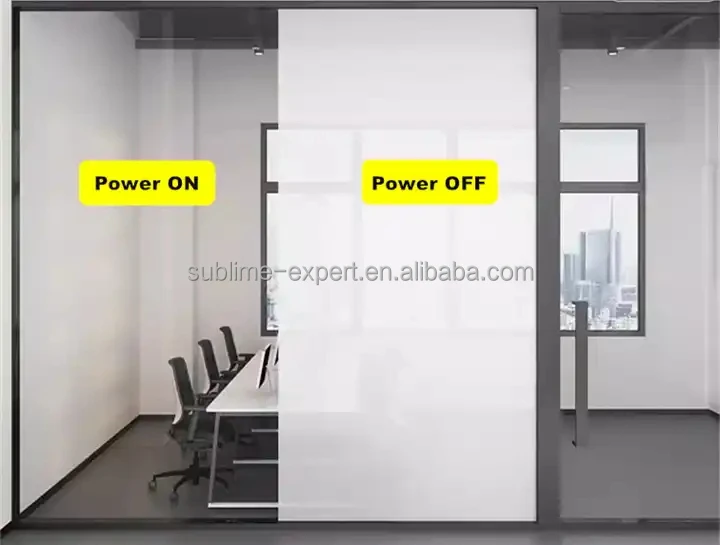 Pdlc Smart Film Window Privacy Control Adjustable Smart Pdlc Film Electric Tint Opaque Film Window Smart Tint Switchable Glass