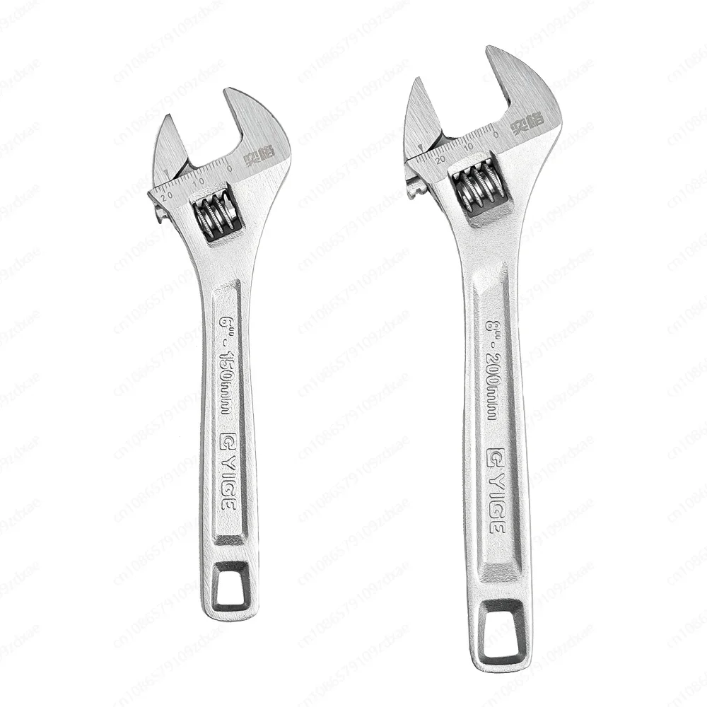 6-8 inch high quality steel forging,multi-function square hole adjustable wrench,suitable for water and electricity installation