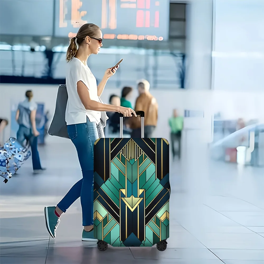 

1PC Abstract Print luggage cover for luggage sizes 18-32 inches; dust and elastic travel accessories to effectively protect y