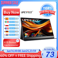 UPERFECT Portable Monitor 15.6inch FHD 1080P USB C 3.1 HDMI Gaming Ultra-Slim IPS Display w/Smart Cover & Speakers HDR Plug&Play