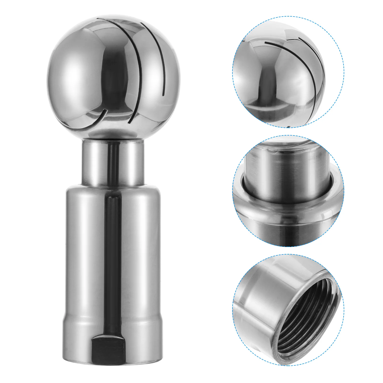 1Pcs 360 Degree Rotatory Spray Ball Stainless Steel Tank Washing Device High Temperature Resistant Corrosion Proof Tank Cleaning