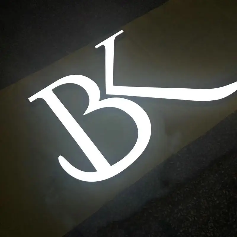 3D acrílico LED Light Up Shop Name Board, Letras iluminadas, Sinal personalizado
