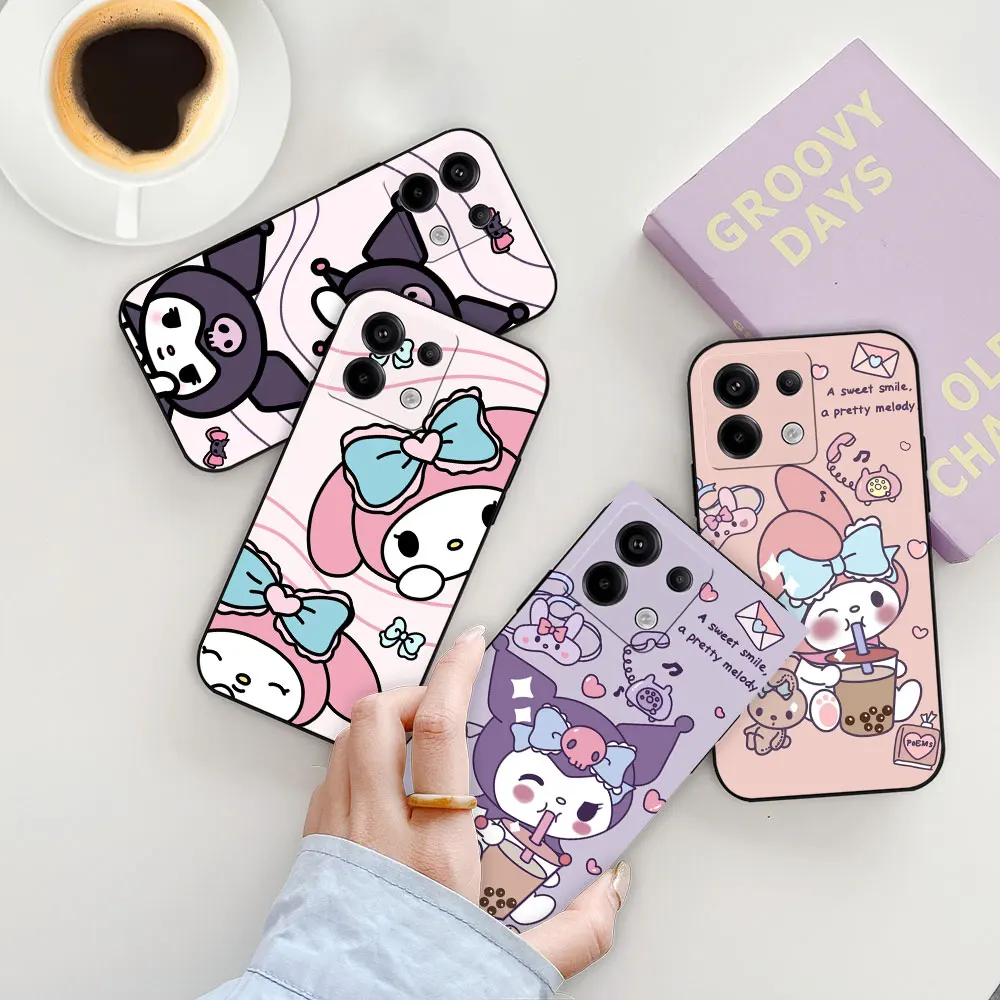 Anime Kuromi My Melody Phone Case For Oneplus 6 7 7T 8 8T 9R NORD 2 3 ACE 2V CE 2 CE 2 LITE 5G Soft Silicone Case Funda 