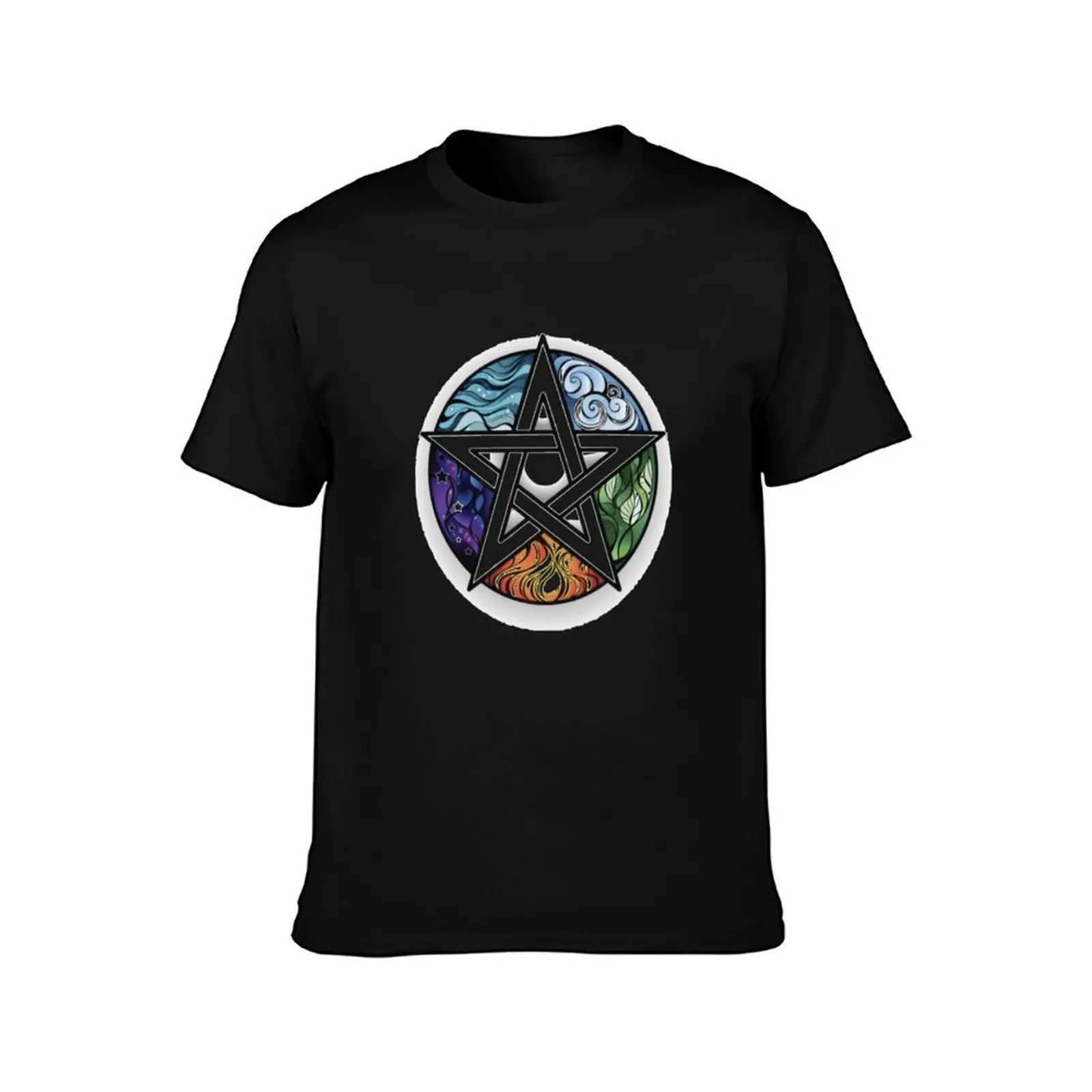 Esoteric pentagram, pagan pentacle, star wicca. T-Shirt Dry Fit Athletic Short Sleeve Shirt T-Shirt